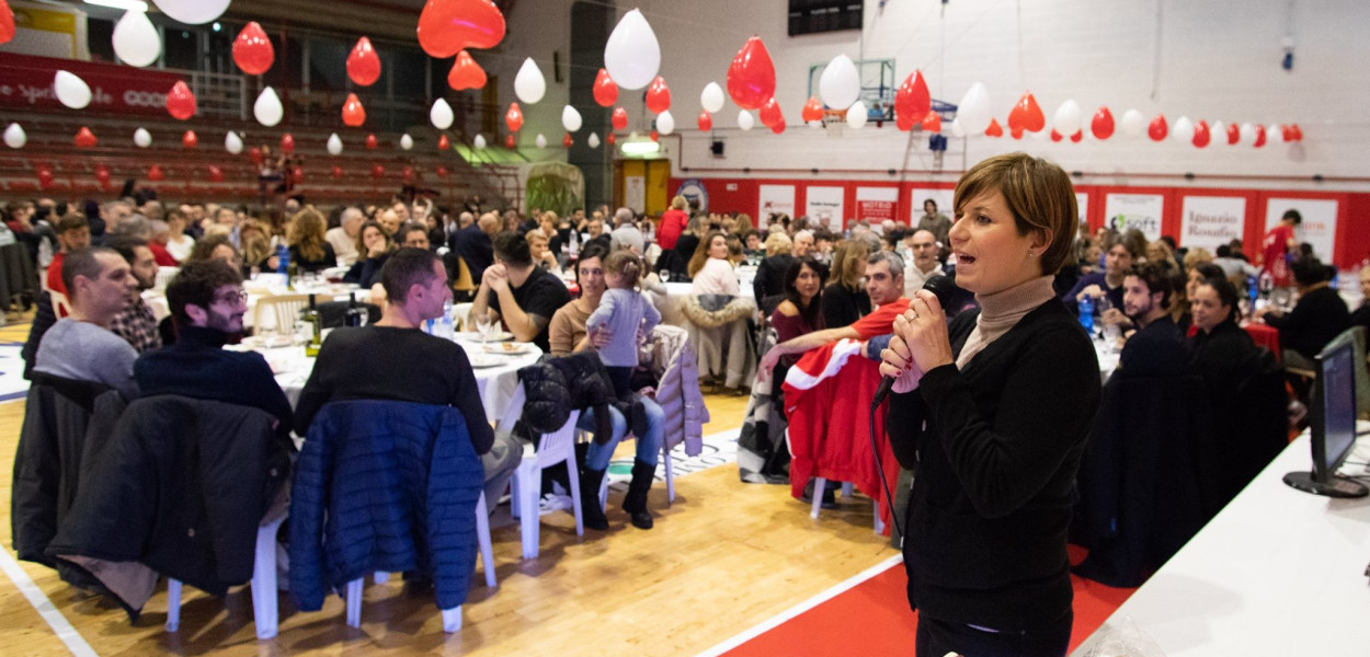 Il Sindaco Brenda Barnini alla cena di Natale