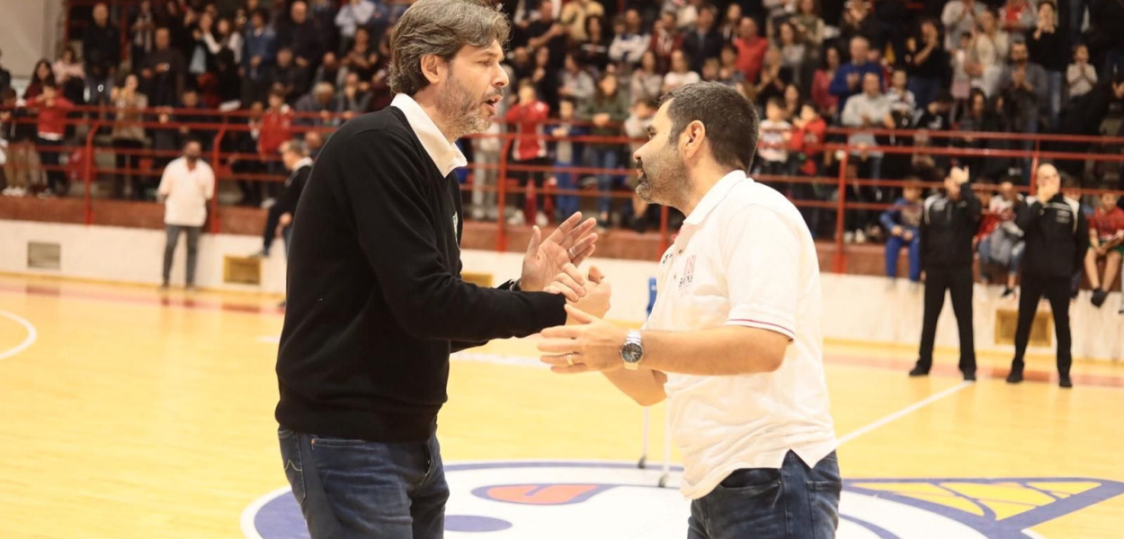 Bassi e Marchini prima della palla a due